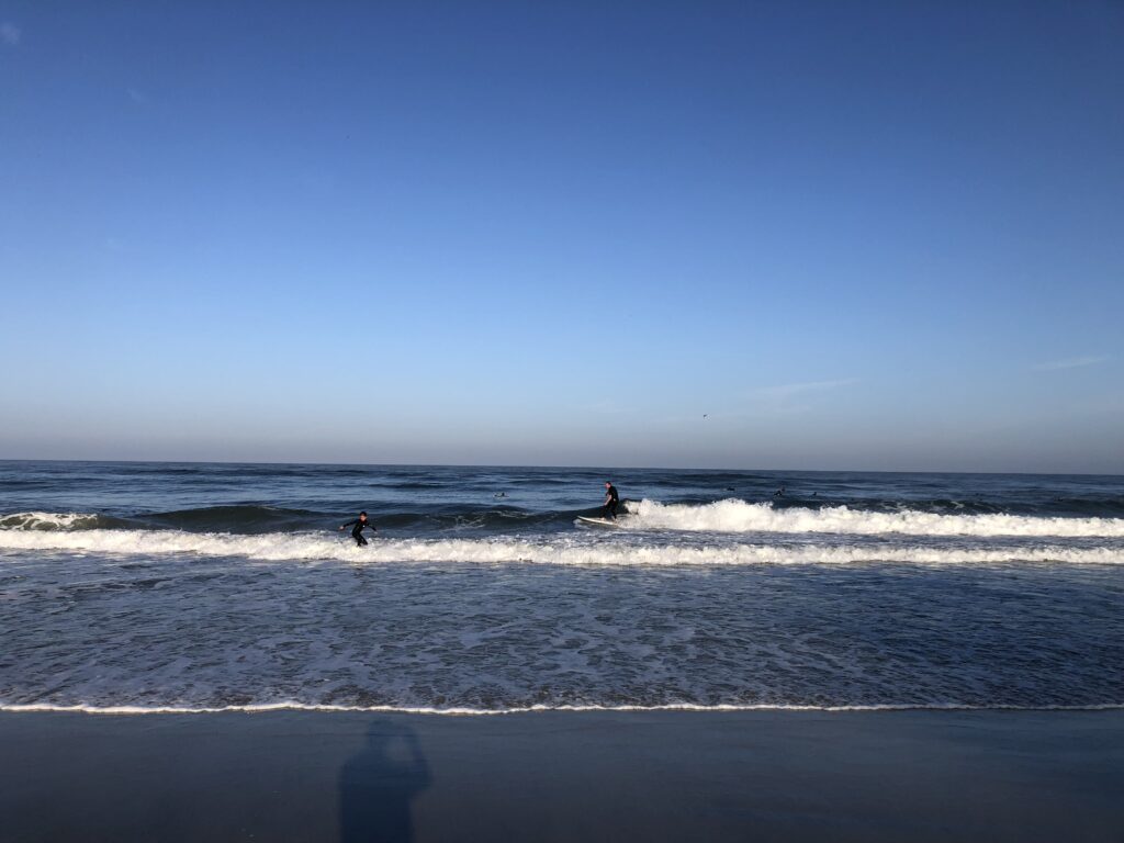 surfing seaside