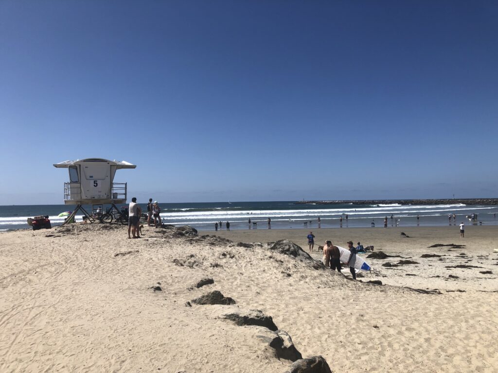 surfing ocean beach jetty