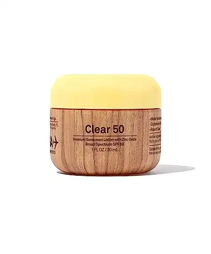Sun Bum Original SPF 50 Clear UVA/UVB Face Sunscreen with Zinc And Vitamin E | Reef Safe | 1 Fl Oz