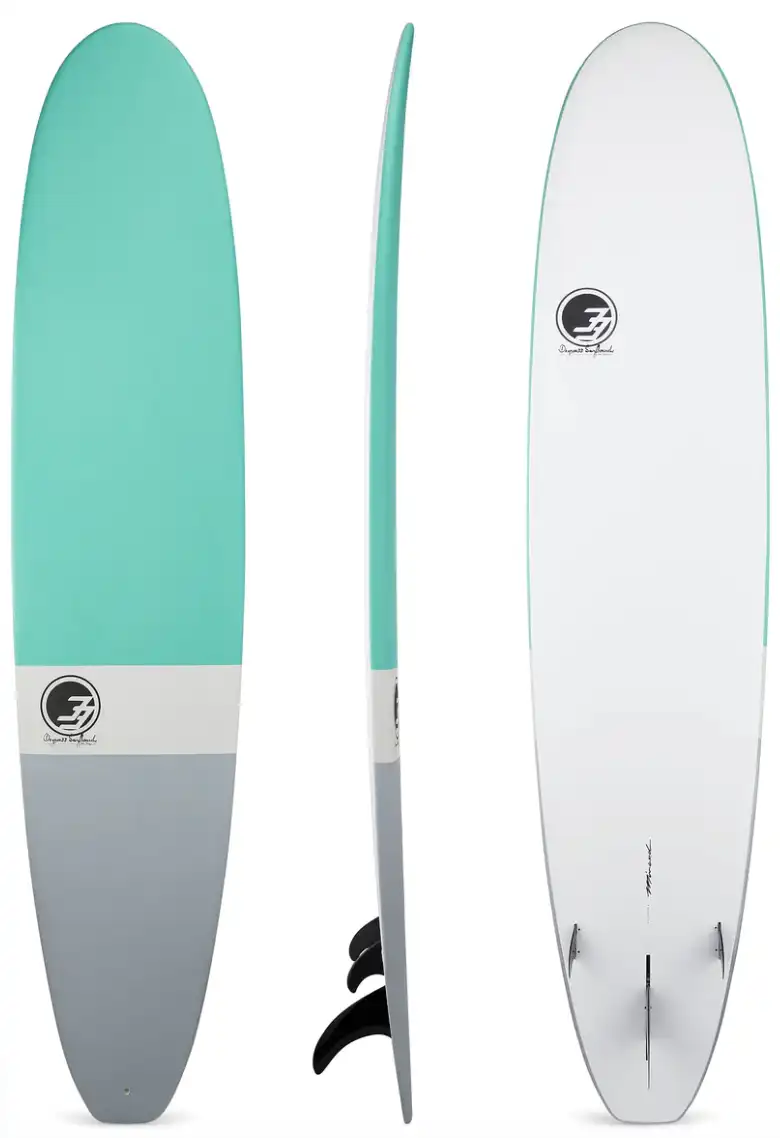 9' Ultimate Longboard Surfboard Aqua Dip (Hybrid Epoxy Softtop) - Degree 33 Surfboards