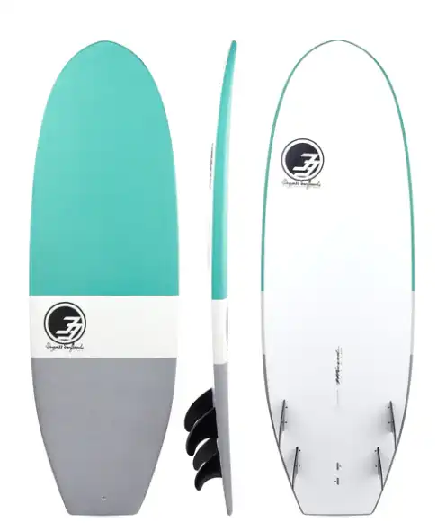 5'7 Cloud Shortboard Surfboard Aqua Dip (Hybrid Epoxy Softtop) - Degree 33 Surfboards