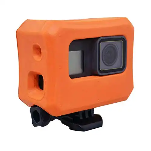 Floaty for GoPro Hero 7, Hero 6, Hero 5 Cameras, Orange Floating Case for GoPro Floater Accessories with Screw Use for Water Sports Swimming Diving