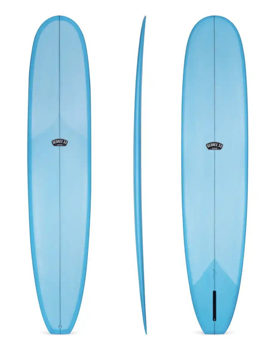 10' Classic Noserider Longboard Surfboard Aqua Resin Tint (Poly) - Degree 33 Surfboards
