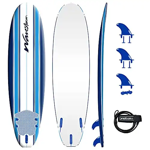 Wavestorm Classic Soft Top Foam 7' Surfboard for Beginners