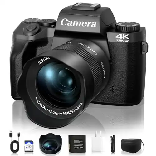 2024 Upgrade 4K Digital Camera for Photography VJIANGER